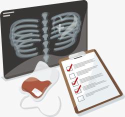医疗报告X射线报告矢量图高清图片