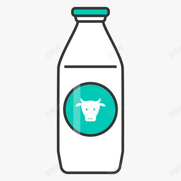 一瓶手绘的扁平化牛奶矢量图ai免抠素材_新图网 https://ixintu.com 一瓶牛奶 奶牛 扁平化 手绘 牧场 营养 补钙 饮品 矢量图