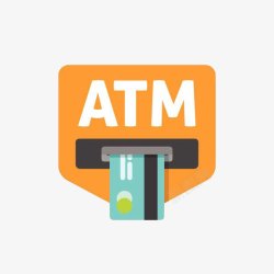 手绘ATM取款机素材