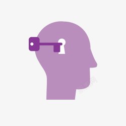 心理学紫色钥匙人像素材