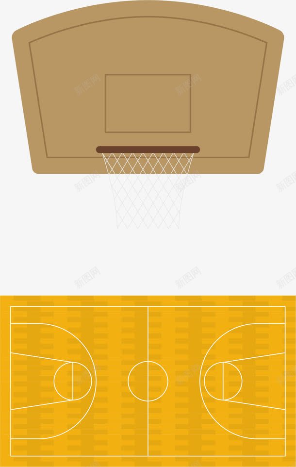 篮球场篮板png免抠素材_新图网 https://ixintu.com 卡通版 卡通篮球场 场地 篮板 篮球 篮球场