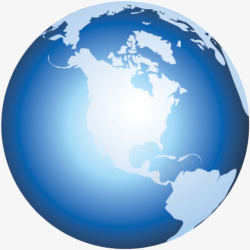立体世界地图展示蓝色科技感地球高清图片