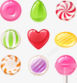 甜甜糖果可爱缤纷糖果图标高清图片