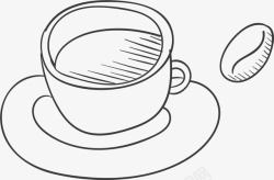 黑白杯子矢量图图标图标