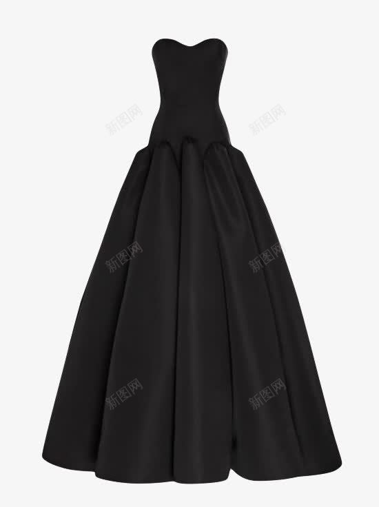 黑色的抹胸裙子png免抠素材_新图网 https://ixintu.com 女士 时尚 服装 服装定制 连衣裙