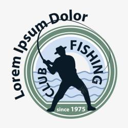 协会LOGO钓鱼协会徽章logo矢量图图标高清图片