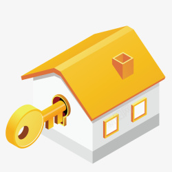 房屋与钥匙开房子的钥匙矢量图高清图片