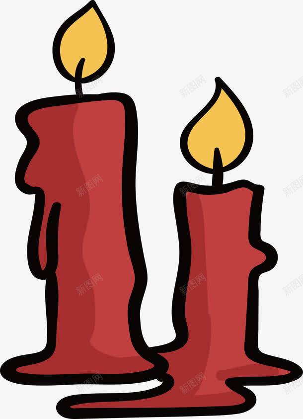 融化的红色蜡烛png免抠素材_新图网 https://ixintu.com 烛光 矢量png 红色蜡烛 蜡烛 融化