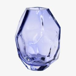 设计感花瓶紫色玻璃制品花瓶高清图片