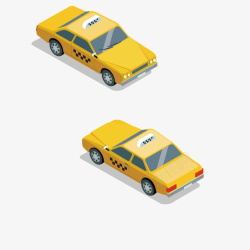 黄色的士顶灯黄色的士汽车模型矢量图高清图片