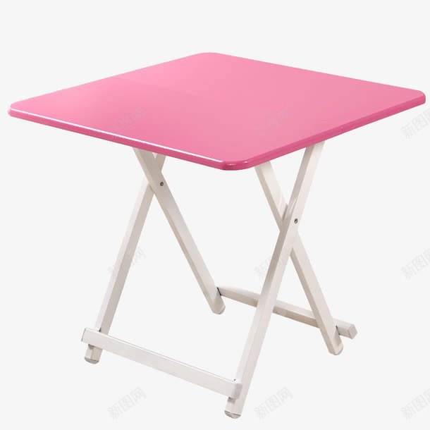 粉色折叠小餐桌png免抠素材_新图网 https://ixintu.com 可爱颜色 小饭桌 铝合金支架 餐桌桌面