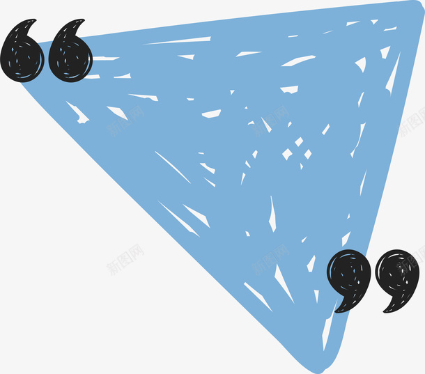 天蓝色手绘三角形引用框矢量图eps免抠素材_新图网 https://ixintu.com 天蓝色 引号 引用 引用框 手绘引用框 矢量png 矢量图