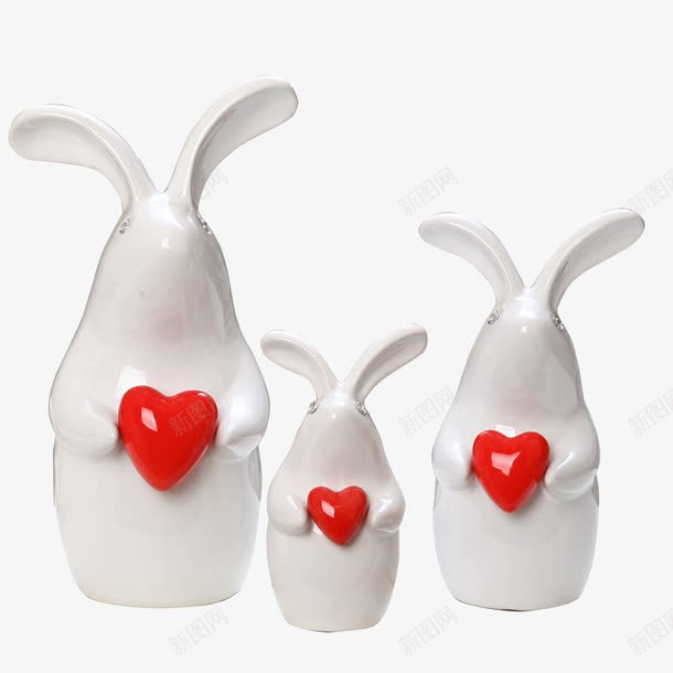 白色小兔子陶瓷摆件png免抠素材_新图网 https://ixintu.com 一家三口 产品实物图 可爱 摆件 白色 装饰品 陶瓷兔子