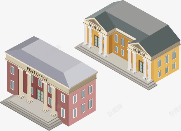 建筑高楼城镇都市地产png免抠素材_新图网 https://ixintu.com 公路 地产 城市 城镇 建筑 扁平化 招牌 树木 高楼
