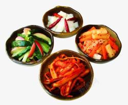 四样韩国料理开胃小菜素材