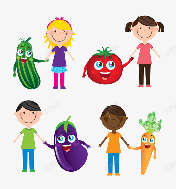 小朋友喜欢的蔬菜png免抠素材_新图网 https://ixintu.com 不挑食 健康美味 合理搭配 手绘 手绘素菜 烹饪食材 菜类图片 蔬菜