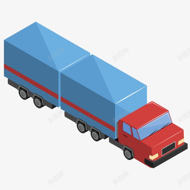 货物运输汽车png免抠素材_新图网 https://ixintu.com 交通工具 模型 物流 货车 长途运输
