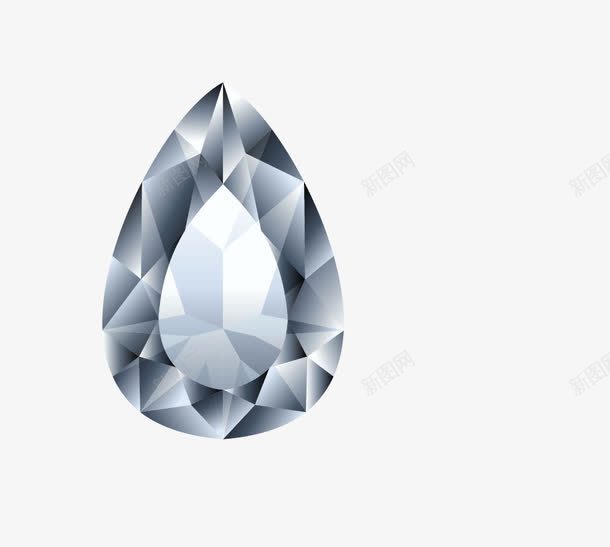 水滴形钻石png免抠素材_新图网 https://ixintu.com 水滴型 水滴形状 水滴钻石 钻石 钻石设计图