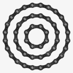 黑色链条圆圈素材
