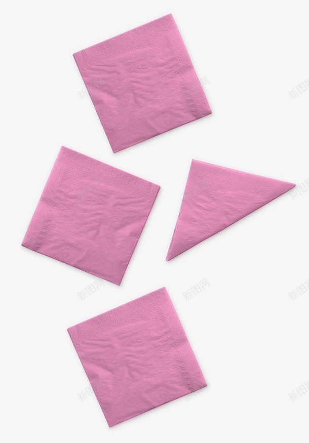 粉红纸巾png免抠素材_新图网 https://ixintu.com 折叠 粉红纸巾 纸巾 餐巾纸