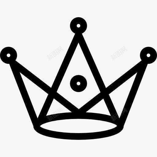 王冠与三角形和圆形的标图标png_新图网 https://ixintu.com 仿古设计 国王 形状 王后 皇冠 皇室的设计 皇室皇冠 皇家冠 贵族