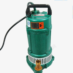 绿色带电线潜水泵素材