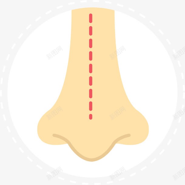 鼻子整形划线png免抠素材_新图网 https://ixintu.com 医疗美容 卡通鼻子 口鼻 整容 整容医院 整形 虚线 面部五官 鼻子 鼻部