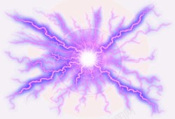 紫色雷电素材