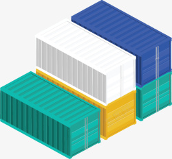 码头货物彩色的货运集装箱高清图片