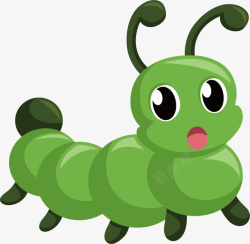 毛毛虫玩具嫩绿色的毛毛虫矢量图高清图片
