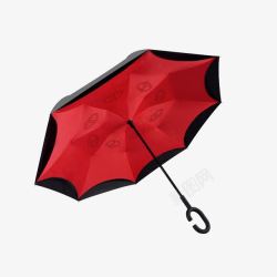 男女长柄反转雨伞反向伞反收雨伞高清图片