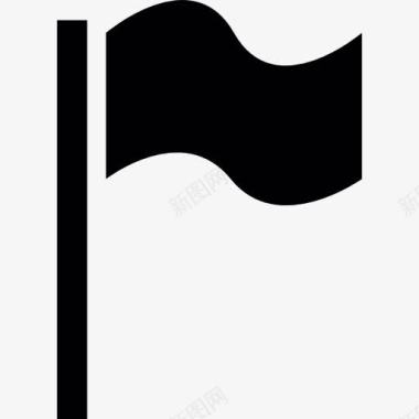 挥舞着黑色的旗帜图标图标