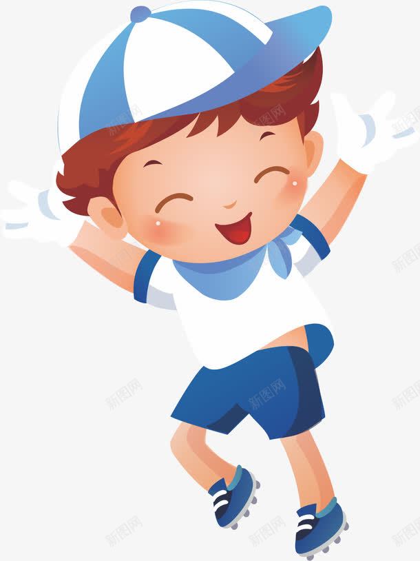 奔跑的男孩png免抠素材_新图网 https://ixintu.com 卡通 奔跑的孩子 比赛 赛跑 跑步 运动