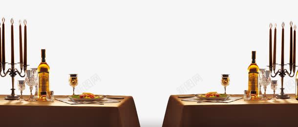 西餐厅png免抠素材_新图网 https://ixintu.com 桌子 红酒 蜡烛 西式 西餐 酒杯 食物 餐桌