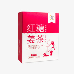 红糖姜糖片一盒红糖姜茶片高清图片