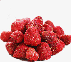 大颗果粒冻干草莓干高清图片