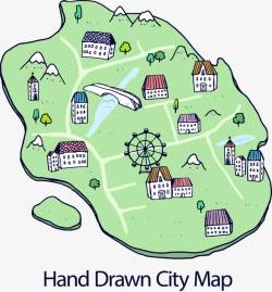手绘城市地图手绘城市地图高清图片