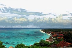 旅游区巴厘岛蓝梦岛美景高清图片
