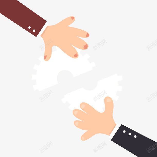 卡通商务图标png_新图网 https://ixintu.com 互助 互补 协作 卡通手绘 合作 合作ico 商务图标 手势 握手