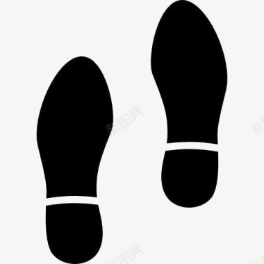 人类的鞋脚印图标图标