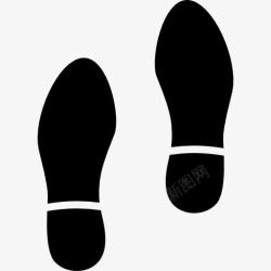 鞋的脚印人类的鞋脚印图标高清图片