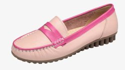 浅粉色豆豆鞋素材