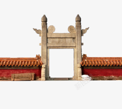 古典石门PNG古典石材门框高清图片
