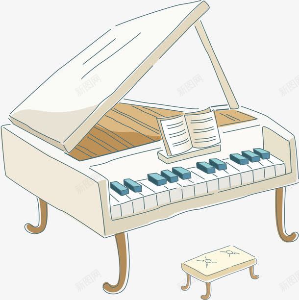 手绘钢琴png免抠素材_新图网 https://ixintu.com AI 乐器 卡通 手绘 线条 钢琴