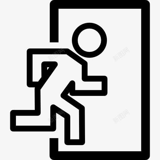出口门的象征图标png_新图网 https://ixintu.com 人退出 去 标志 符号 门