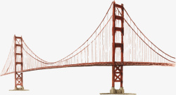 建筑风情手绘风美国金门大桥矢量图高清图片