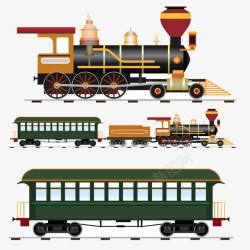 蒸汽机火车插画素材