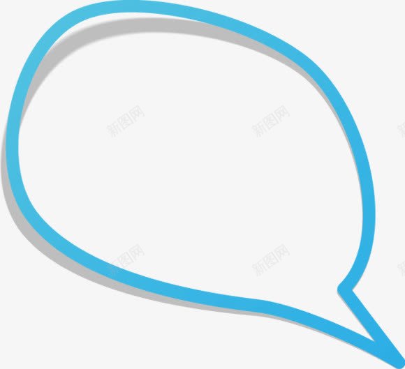 蓝色对话框右下角png免抠素材_新图网 https://ixintu.com 右下角 对话框 蓝色