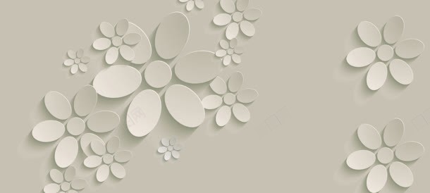 白色D立体花背景bannerjpg设计背景_新图网 https://ixintu.com 3D banner 白色 立体花 背景