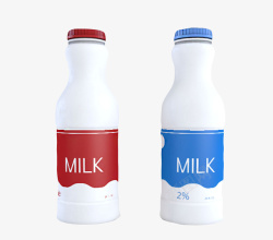 蓝色图案酸奶瓶红色与蓝色图案酸奶瓶高清图片
